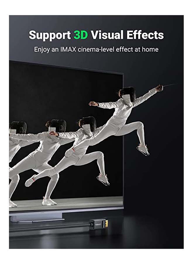 Ugreen 4K UHD DP to HDMI Cable 4K@2K Male to Male DisplayPort to HDMI Video Cord DisplayPort to HDTV Monitor Compatible with Laptop PC TV Monitor Projector HDTV-2M - Image 4